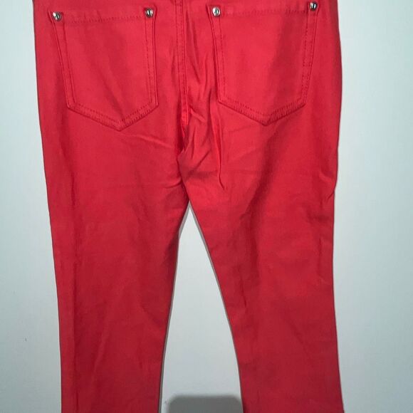 Code Bleu Women's dark pink Gwen Straight Leg Cotton Blend Cropped Jeans Size 2P - Picture 4 of 9
